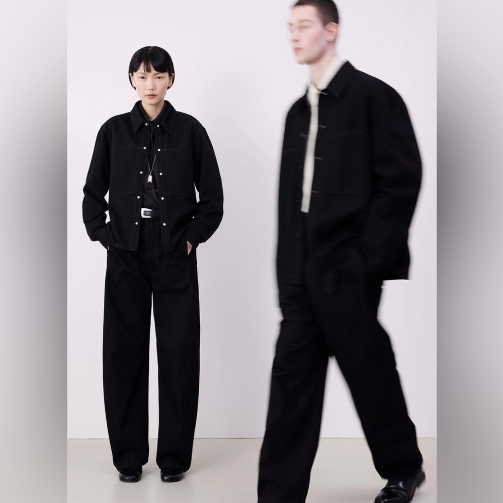 Unisex Lemaire Denim Twisted Belted Pants Wide Leg NWT Size XXS